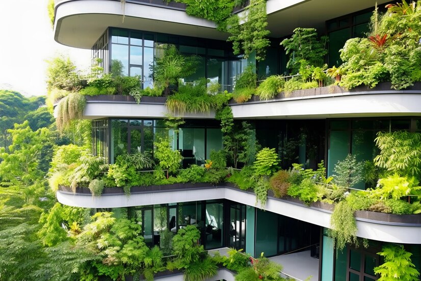 Tendencia diseño arquitectónico, casas con jardines verticales en la fachada